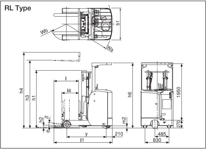 xe nâng điện đứng lái Komatsu RL