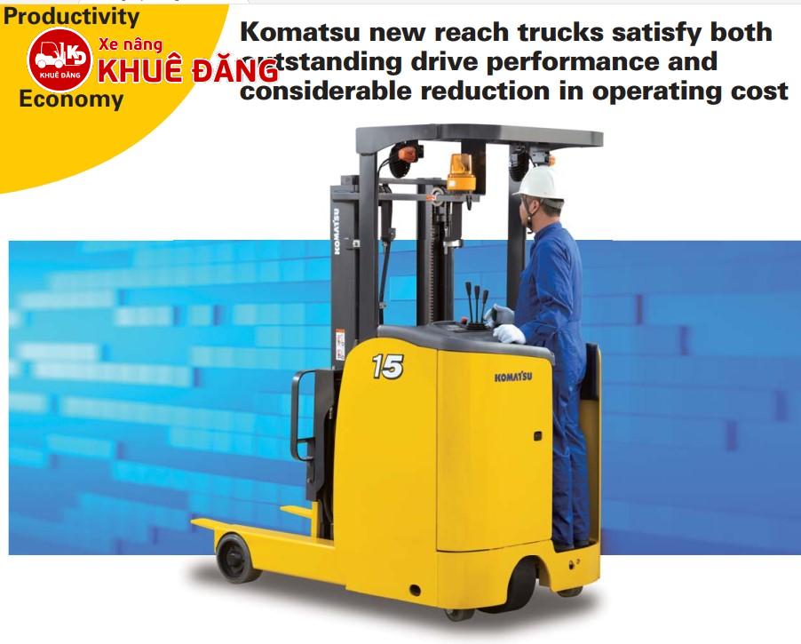 Xe nâng điện đứng lái komatsu Nhật Bản