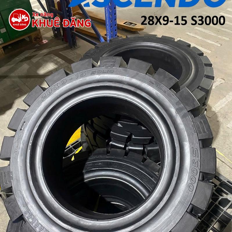 Bánh đặc 28x9-15 Ascendo S3000