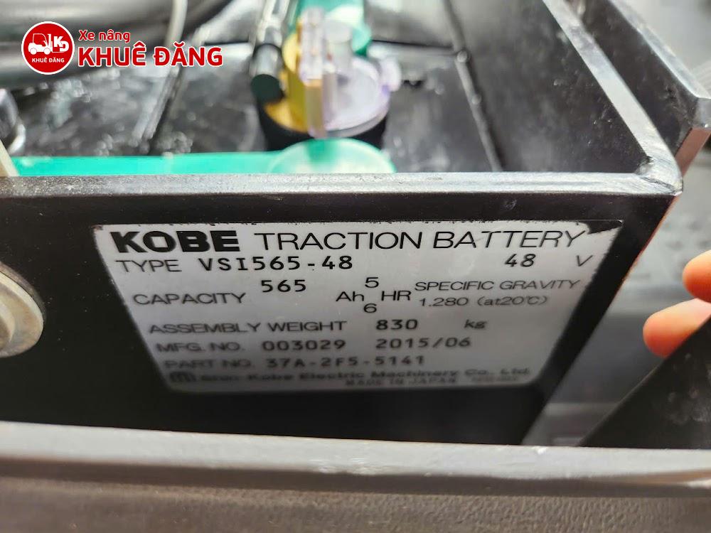Bình điện 48V/565Ah trên Xe nâng điện ngồi lái 1.8 tấn Komatsu FB18-12