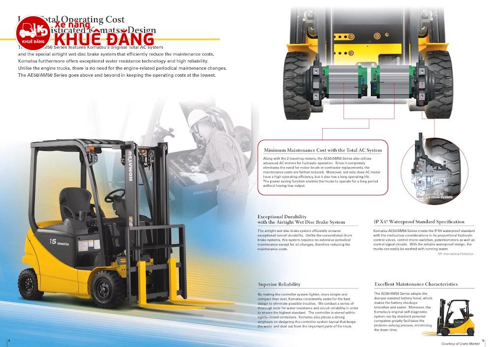 1968-Xe nâng điện ngồi lái 1.5 tấn Komatsu FB15-12