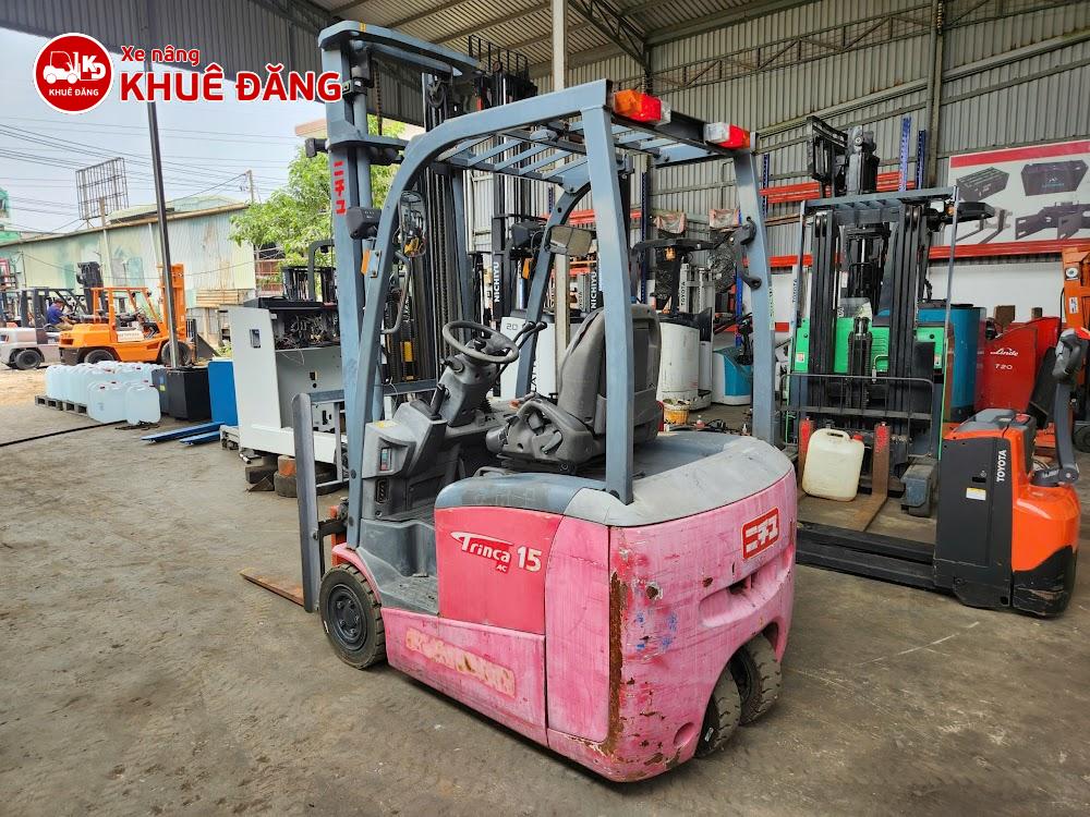 Xe nâng điện ngồi lái 1.5 tấn Nichiyu FBT15PN-80-400, 3 bánh, nâng cao 4m
