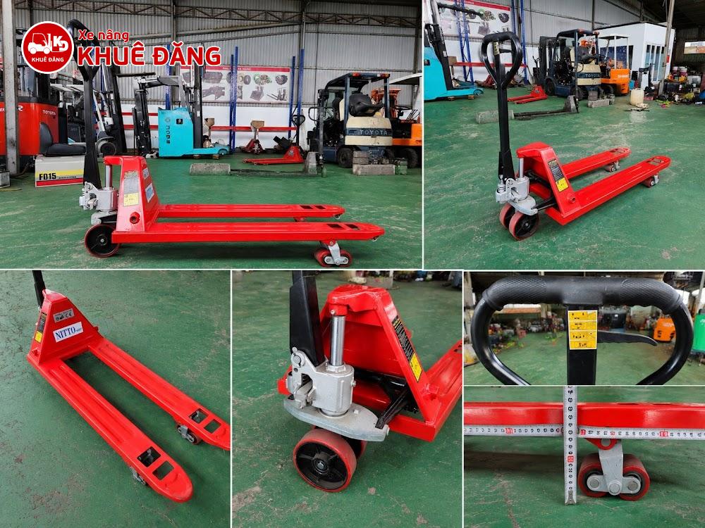 Phân phối xe nâng tay cao NITTO chính hãng từ 1 tấn đến 3 tấn. Hệ thống thủy lực mạnh mẽ, xích đôi an toàn. Giao hàng nhanh toàn quốc