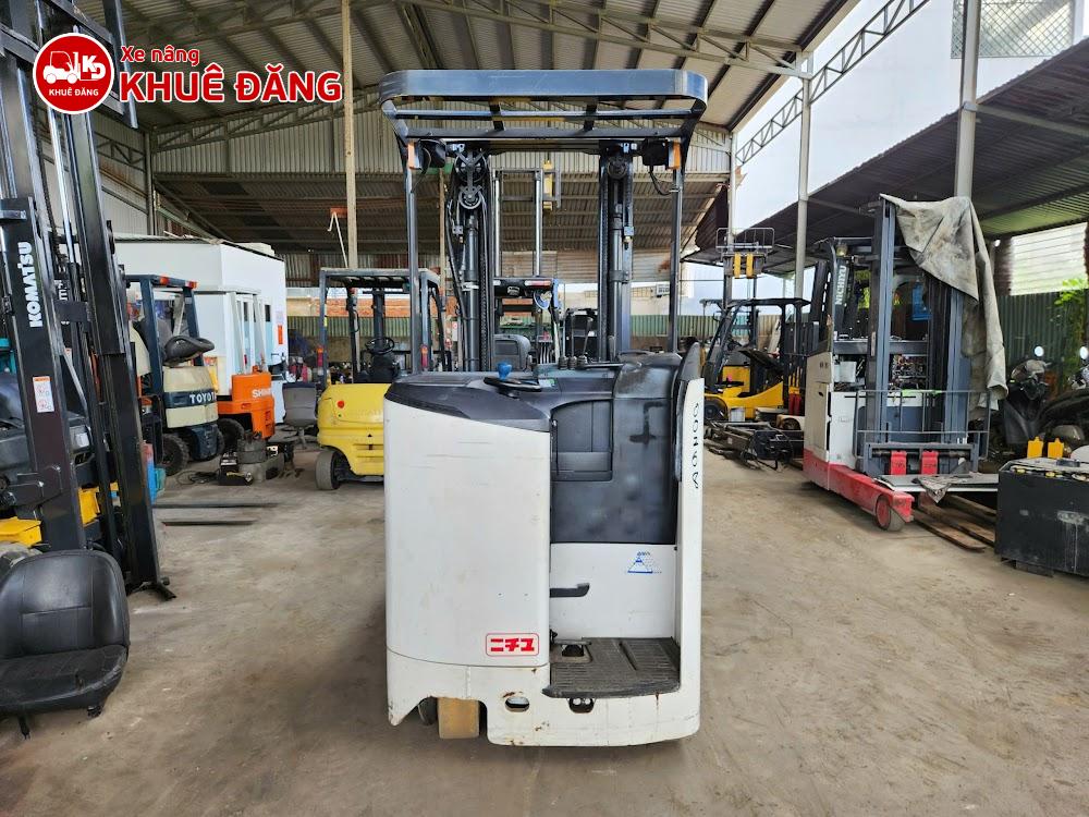 Xe nâng điện đứng lái 1.5 tấn Nichiyu FBRMAW15-80-500M 3 ty 3 lao, nâng cao 5m