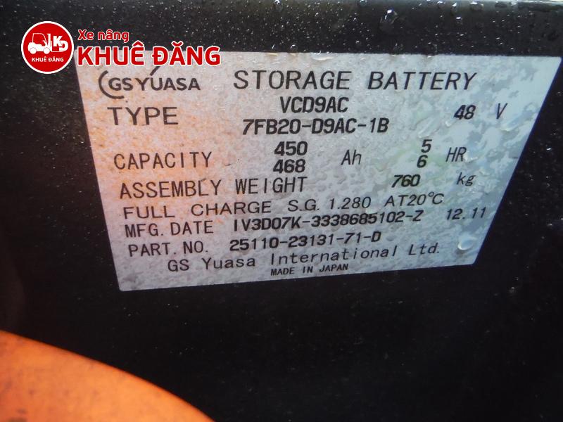 Ắc Quy Xe Nâng GS Yuasa VCD9AC (450Ah) / VSD9AC (475Ah)