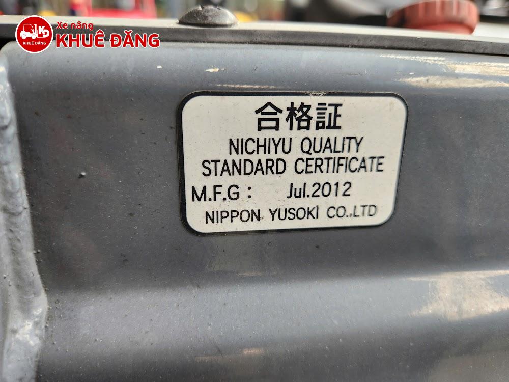 Xe nâng điện ngồi lái 1.5 tấn Nichiyu FBT15PN-80-400, 3 bánh, nâng cao 4m