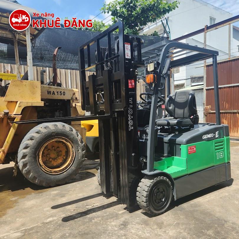 Xe nâng điện Toyota 7FBE18 sử dụng khung nâng 3 ty 3 lao với chức năng Full Free Lift