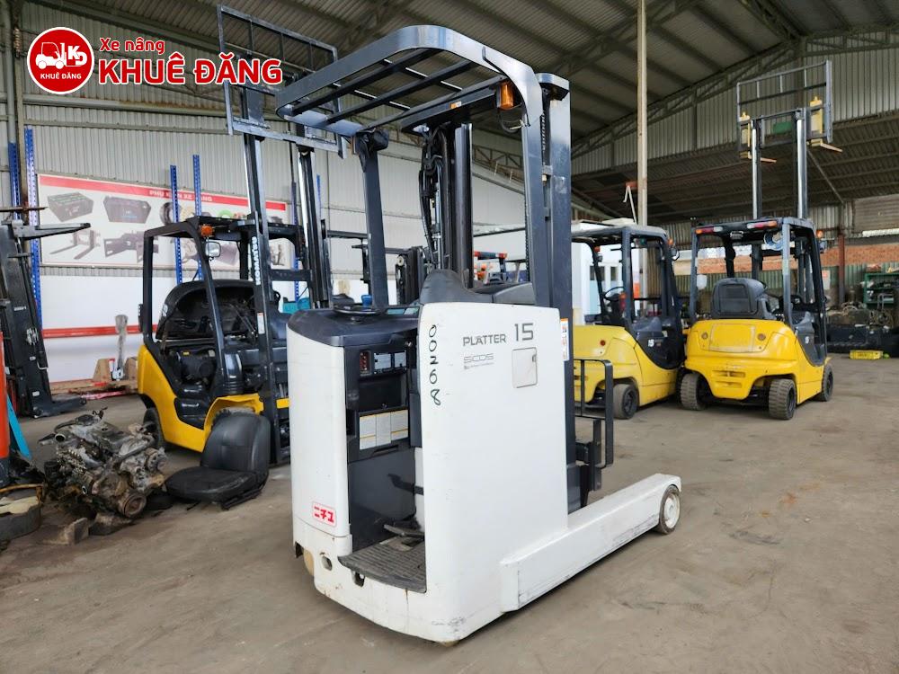 Xe nâng điện đứng lái 1.5 tấn Nichiyu FBRMAW15-80-500M 3 ty 3 lao, nâng cao 5m