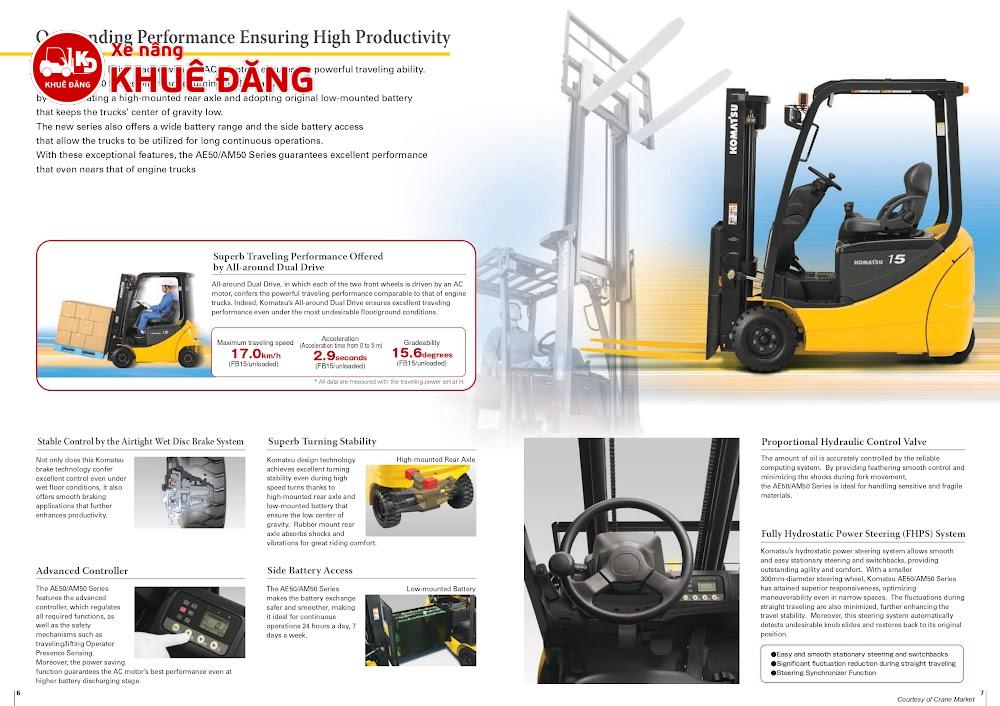 1968-Xe nâng điện ngồi lái 1.5 tấn Komatsu FB15-12