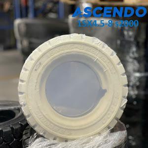 Bánh đặc 15x4.5-8 Ascendo S2000 màu trắng