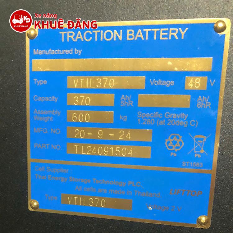 Bình Điện Xe Nâng LIFTTOP VTIL370 (370Ah)