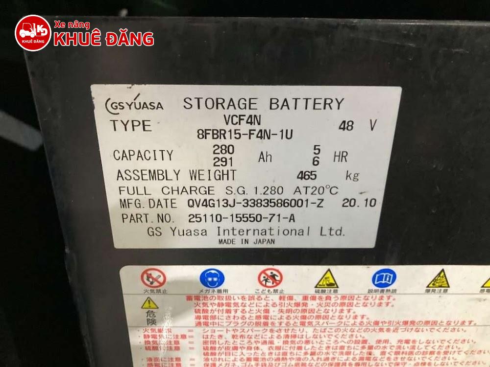 Xe nâng điện đứng lái 1.5 tấn Toyota 8FBRS15, khung 3 tầng 5m (2020)