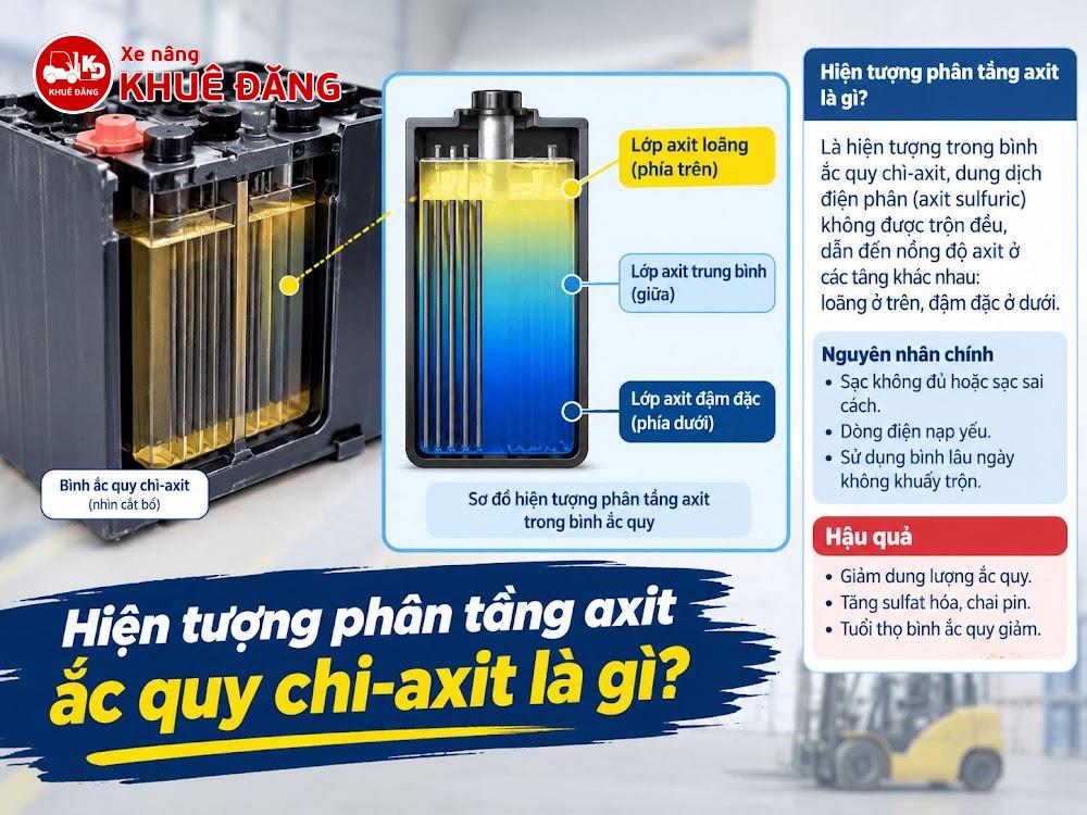 Hiện tượng phân tầng axit ắc quy chì-axit