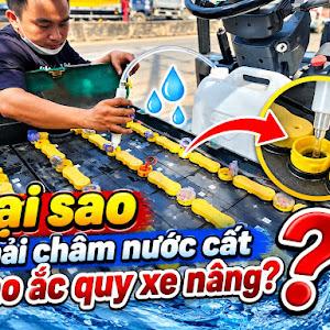 Tại sao phải châm nước cất cho ắc quy xe nâng