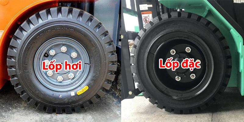 lốp hơi và lốp đặc