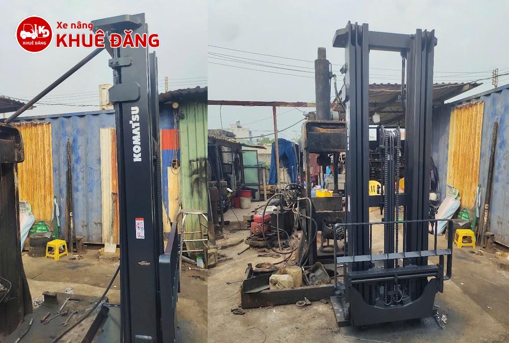 Khung xe nâng điện đứng lái Komatsu 3 ty 3 lao cao 6m