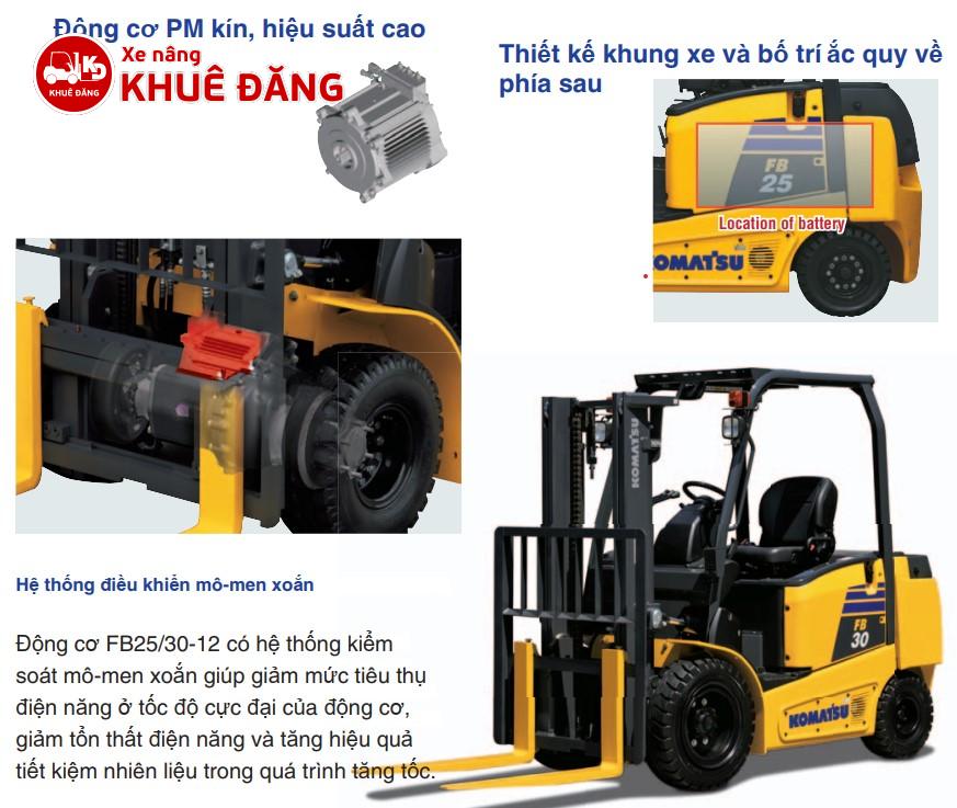 Xe nâng điện 3 tấn Komatsu FB30-12