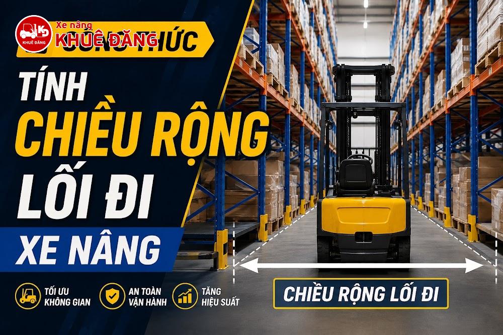 Công thức tính chiều rộng lối đi xe nâng