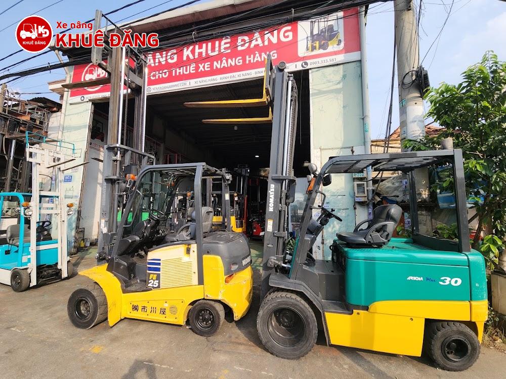 Xe nâng điện 2.5 tấn, 3 tấn cũ giá rẻ, hàng sẵn tại công ty Khuê Đăng, Bình Tân, TPHCM