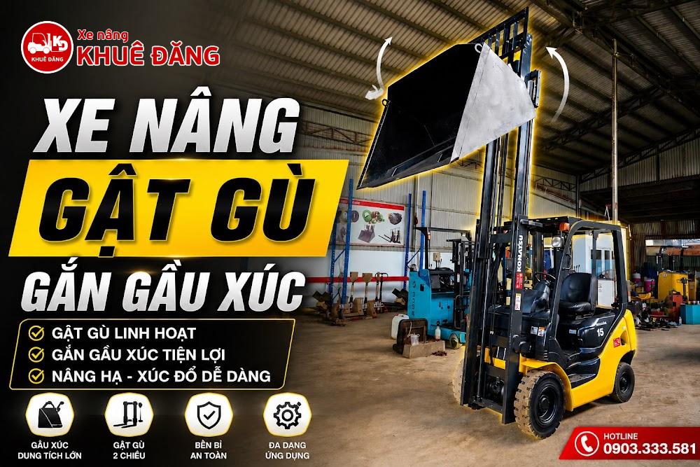 Xe nâng gật gù gắn gầu xúc