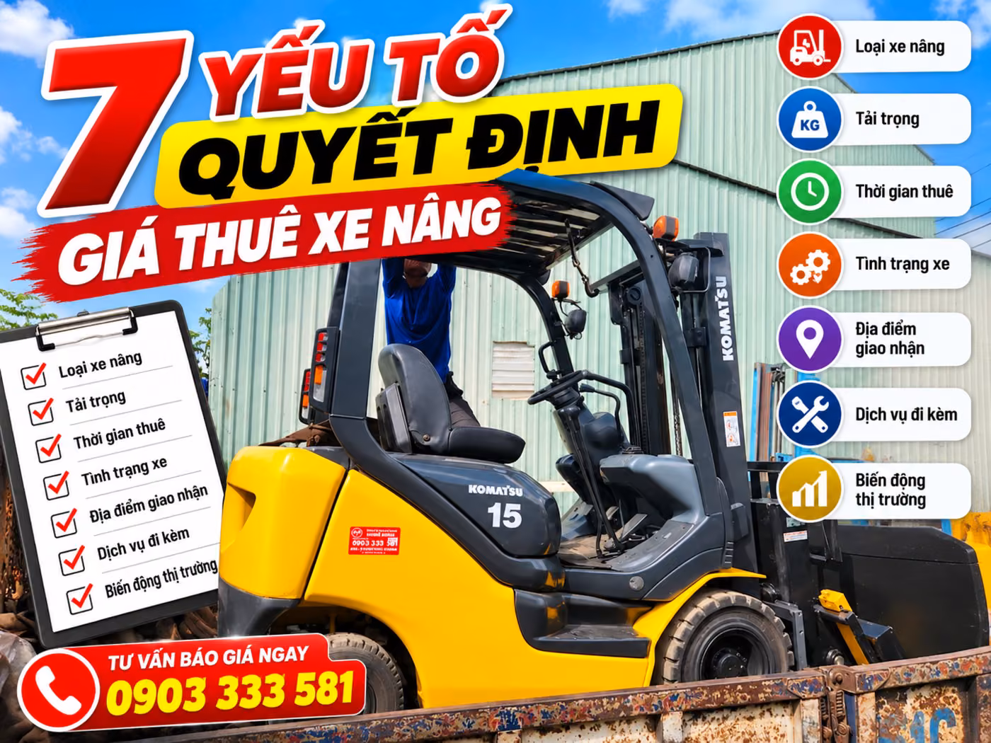 7 Yếu Tố Quyết Định Giá Thuê Xe Nâng